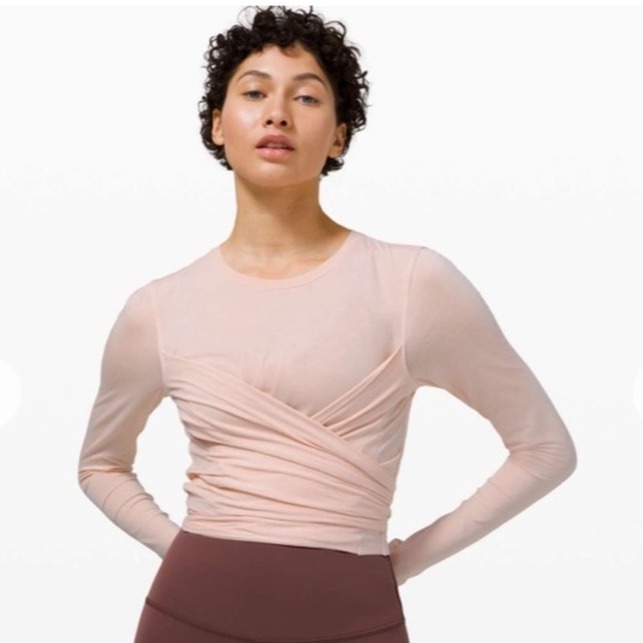 Lululemon cropped wrap around long sleeve - Picture 1 of 6